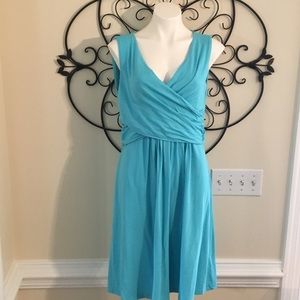 Ladies lands end aqua blue dress size medium